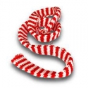 KNITTING TUBE RED/WHITE 2.2CM / 59G