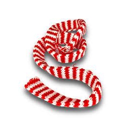 KNITTING TUBE RED/WHITE 2.2CM / 59G