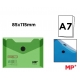 POLYPROPYLENE ENVELOPE FOLDER W/BUTTON A7 GREEN