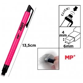 FLUO PINK PRECISION ERASER