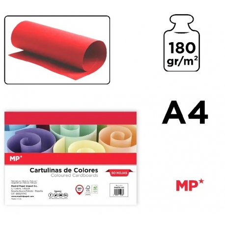 A4 CARDBOARD 180GSM - RED
