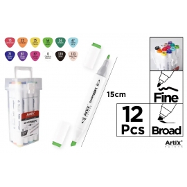 ALCOHOL MARKER SET X 12PCS
