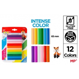 PLASTICINE 12 COLOURS 140GR