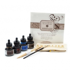 ARTIST INK 30ML SET 4 INK JARS + ACCESSORIES