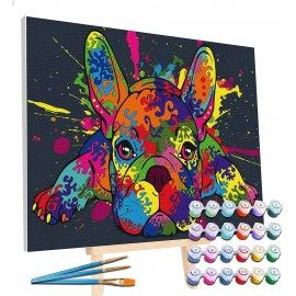 FRENCH BULLDOG POP ART PAINT BY NUMBERS