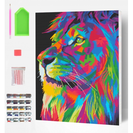 LION DIAMOND PAINTING 40 X 30CM