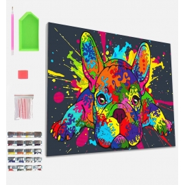 FRENCH BULLDOG DIAMOND PAINTING 40 X 30CM