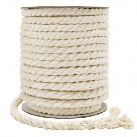 CORD JUTE WHITE 8MM BY THE METER