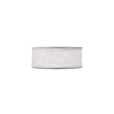  RIBBON NEW YEARS EVE 38MM - WHITE BY THE METER