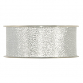RIBBON FABULOUS 40MM - SILVER BY THE METER