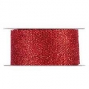 GLITTER RIBBON MESH 38MM - RED BY THE METER