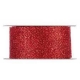 GLITTER RIBBON MESH 38MM - RED BY THE METER
