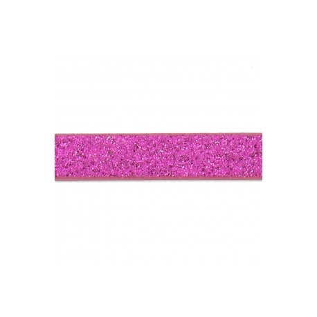 GLITTER RIBBON MESH 38MM - FUSCHIA BY THE METER