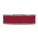 GOLD LINE GROSS GRAIN 25MM - BORDEAUX BY THE METER