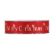 MERRY CHRISTMAS RIBBON 25MM - RED BY THE METER