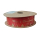 MERRY CHRISTMAS RIBBON 25MM - RED BY THE METER