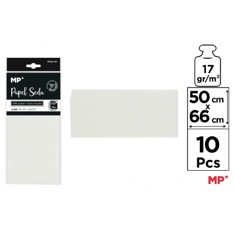 SILK PAPER 50 X 66CM C.WHITE