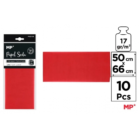 SILK PAPER 50 X 66CM C.RED