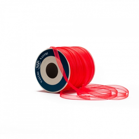 SATIN RIBBON 3MM - RED BY THE METER