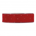 RIBBON CHRISTMAS DIAMONDS 25MM - RED - BY THE METER