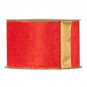 RIBBON VELVET CHRISTMAS 63MM - RED - BY THE METER