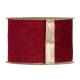 RIBBON VELVET CHRISTMAS 63MM - DARK RED - BY THE METER