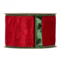 RIBBON VELVET CHRISTMAS 63MM - BORDEAUX - BY THE METER