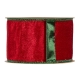 RIBBON VELVET CHRISTMAS 63MM - BORDEAUX - BY THE METER