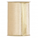 RIBBON VELVET CHRISTMAS 140MM - CREAM - BY THE METER