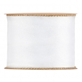 RIBBON MY FAVOURITE DREAM 63MM - WHITE - BY THE METER