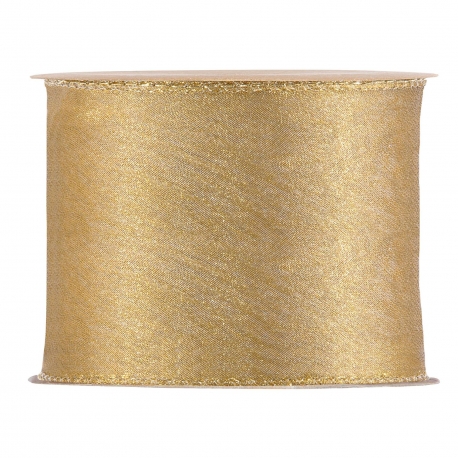 RIBBON MY FAVOURITE DREAM 63MM - GOLD - BY THE METER