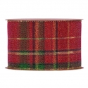 RIBBON BRIGHT SCOTLAND 63MM - RED - BY THE METER