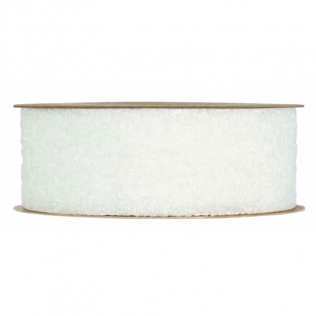 RIBBON TEDDY BEAR 38MM - WHITE - BY THE METER