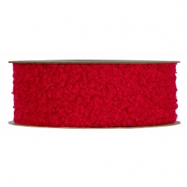 RIBBON TEDDY BEAR 38MM - RED - BY THE METER