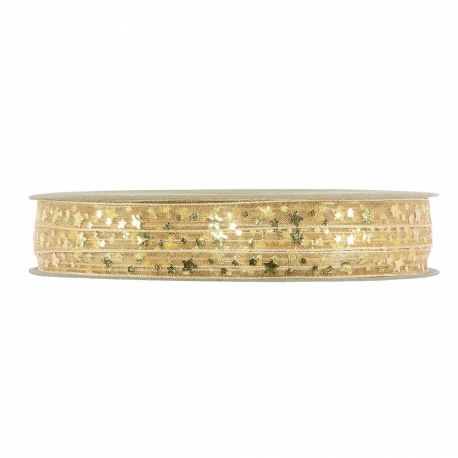 RIBBON STARS 6MM - GOLD - BY THE METER