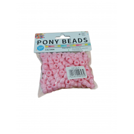 PONY BEADS 6 X 9MM/50GRM ASSTD. CA.220 PCS