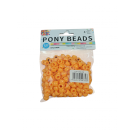 PONY BEADS 6 X 9MM/50GRM ASSTD. CA.220 PCS