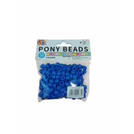 PONY BEADS 6 X 9MM/50GRM ASSTD. CA.220 PCS