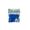 PLASTIC PONY BEADS PKT - BLUE CA.220 PCS