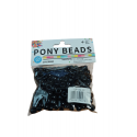 PLASTIC PONY BEADS PKT - BLACK CA.220 PCS