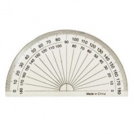 PROTRACTOR 180/100 TRANSPARENT BROWN