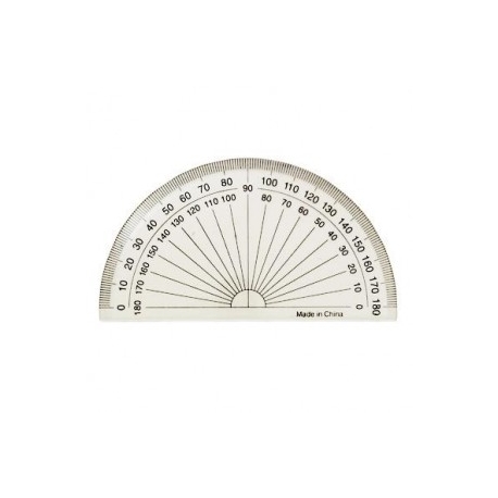 PROTRACTOR 180/100 TRANSPARENT BROWN
