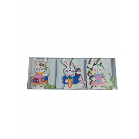 HANGING RABBITS (6PCS) CM4 .5 X 7.5H