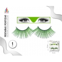 SILVER GREEN EYELASHES