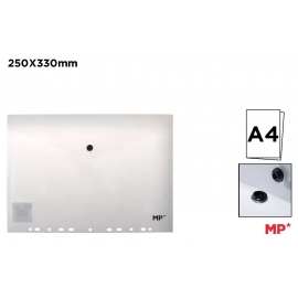 POLYPROPYLENE ENVELOPE FOLDER W/BUTTON A4