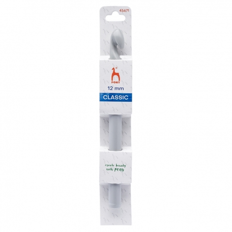 CROCHET HOOK WITH PLASTIC HANDLE 0.6MM X 14CM