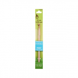 CROCHET HOOK WITH PLASTIC HANDLE 0.6MM X 14CM