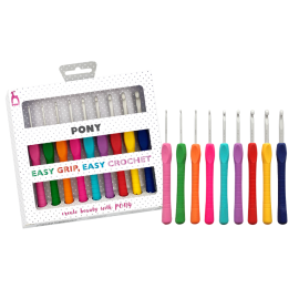 CROCHET HOOK WITH PLASTIC HANDLE 0.6MM X 14CM