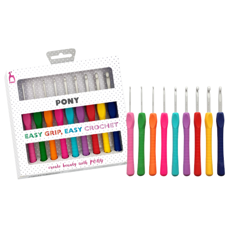 CROCHET HOOK WITH PLASTIC HANDLE 0.6MM X 14CM