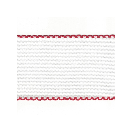 AIDA BAND 5CM 14 COUNT - RED TRIM - BY THE METER